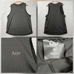 MyProtein MP Tank Top Men's XL Black Sleeveless Athletic Training Shirt